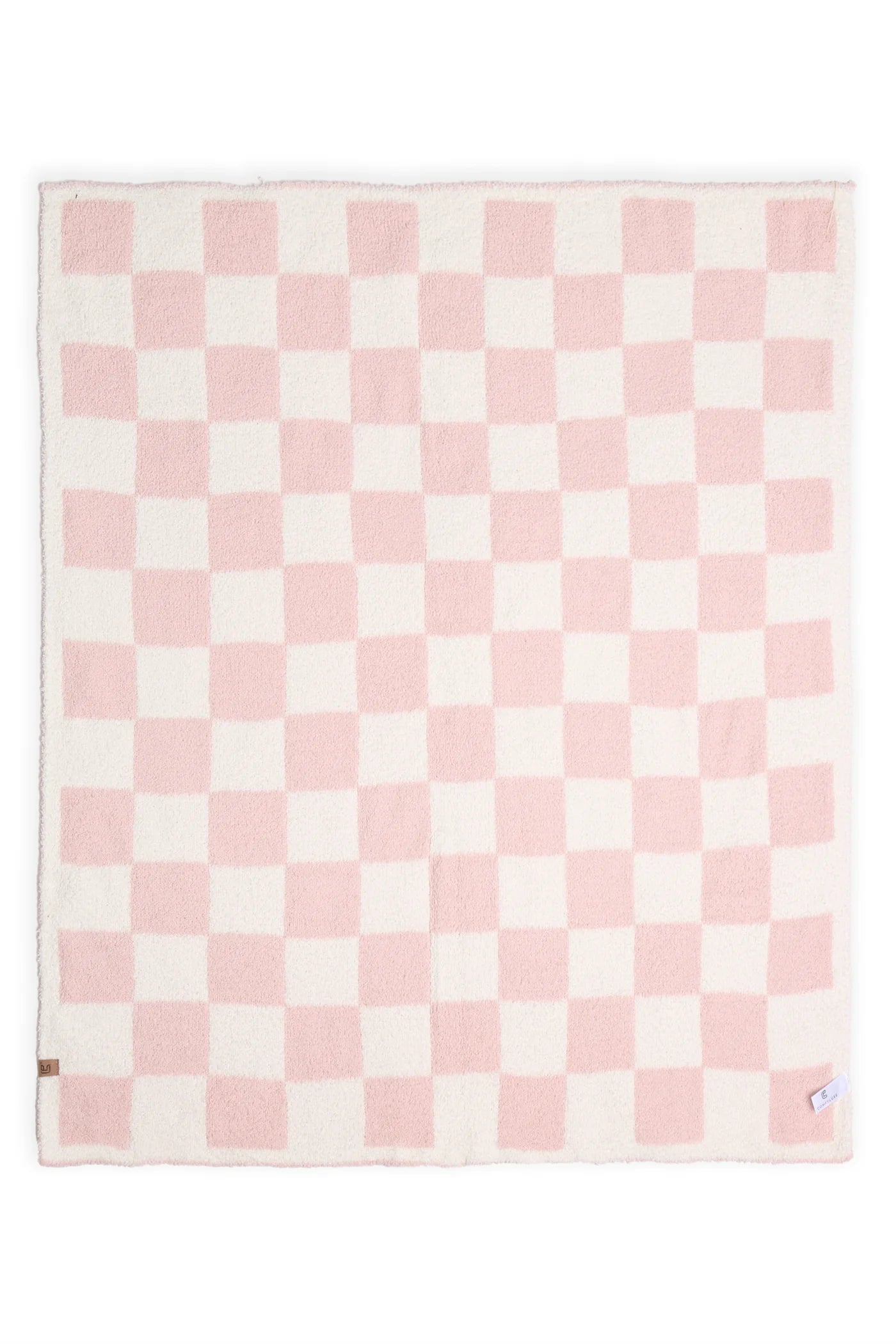 Children's Checkered Pattern Luxury Soft Throw Blanket | Pink