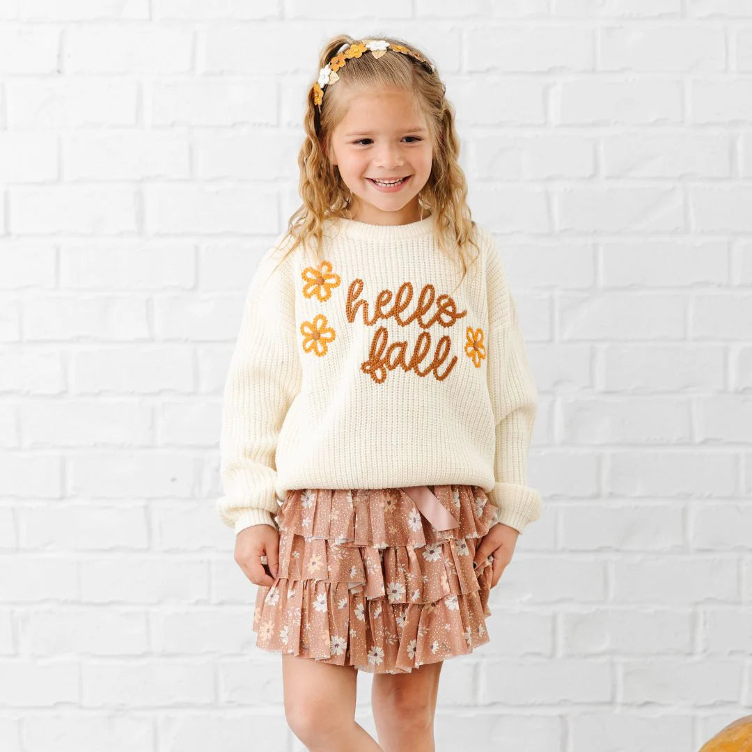 Ditsy Fall Floral Tiered Tutu