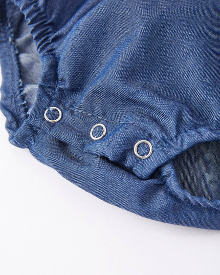 Girls Farm Smocking Embroidered Blue Dress: 12M