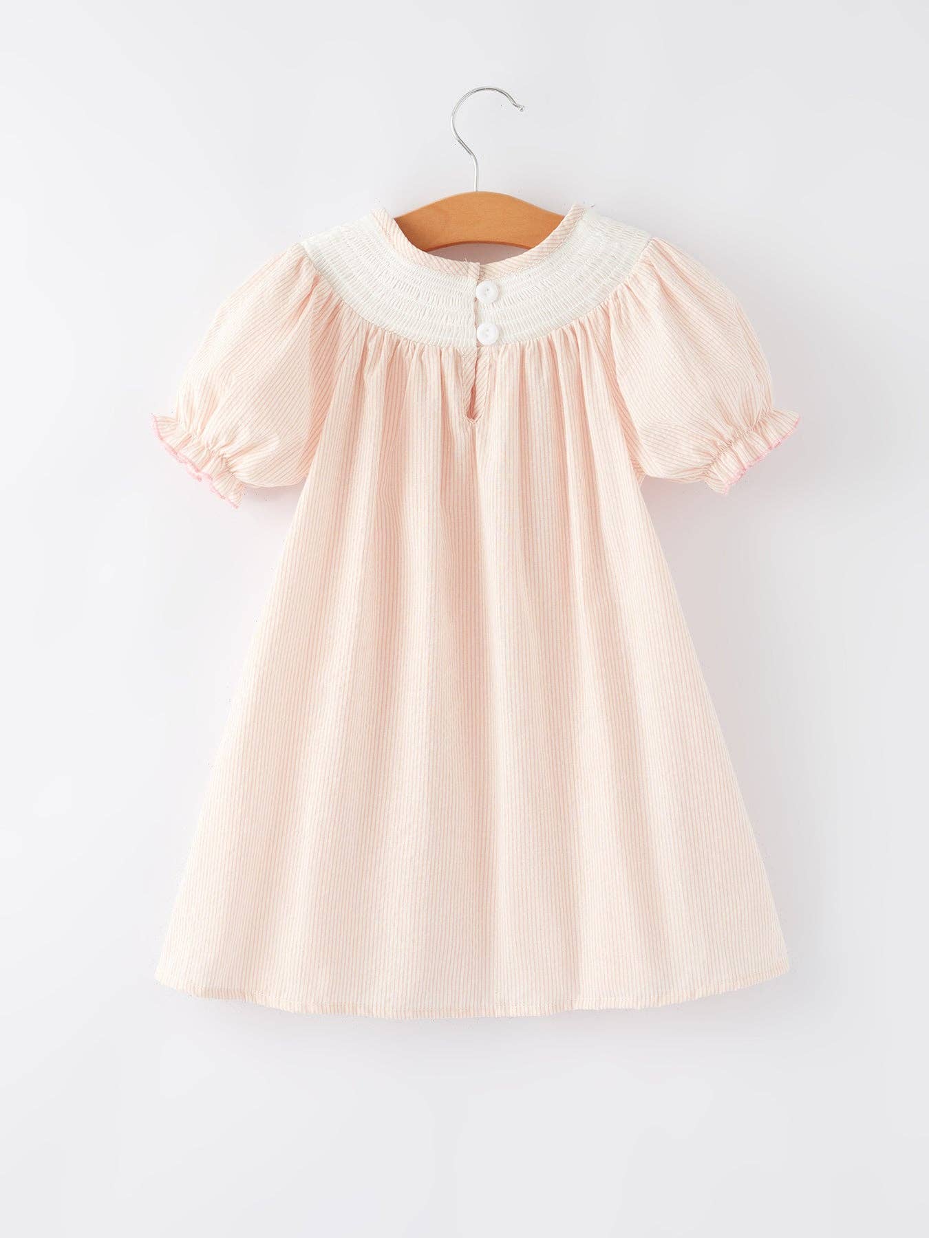 Conversation Hearts Smocking Embroidered Dress