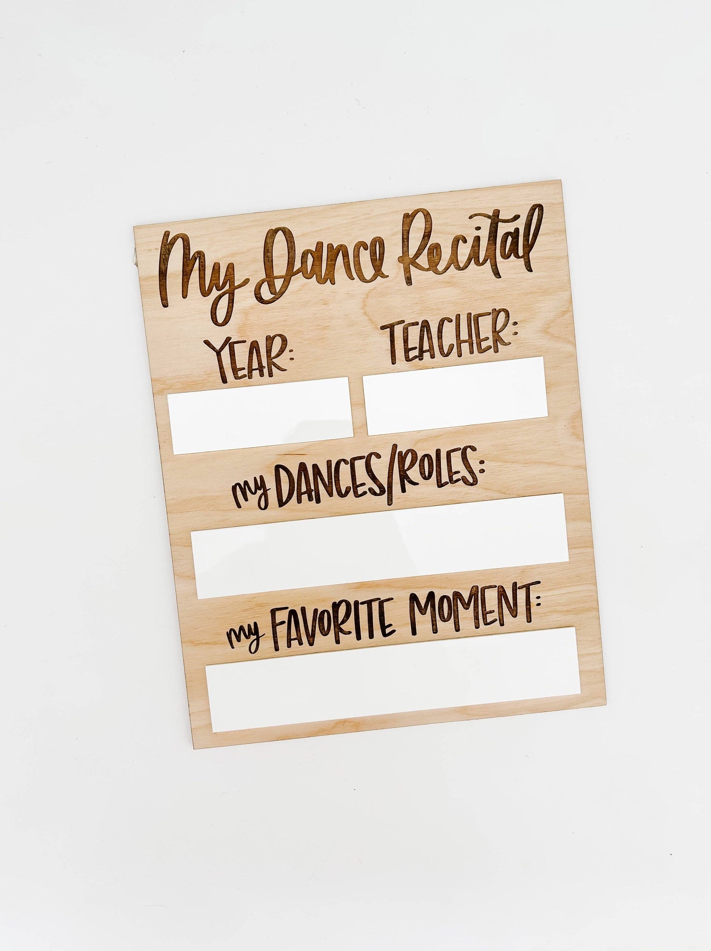 Dance Recital Sign: White Board