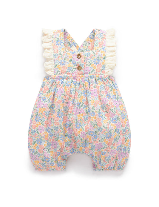 Isabella Floral Romper | White Embroidered
