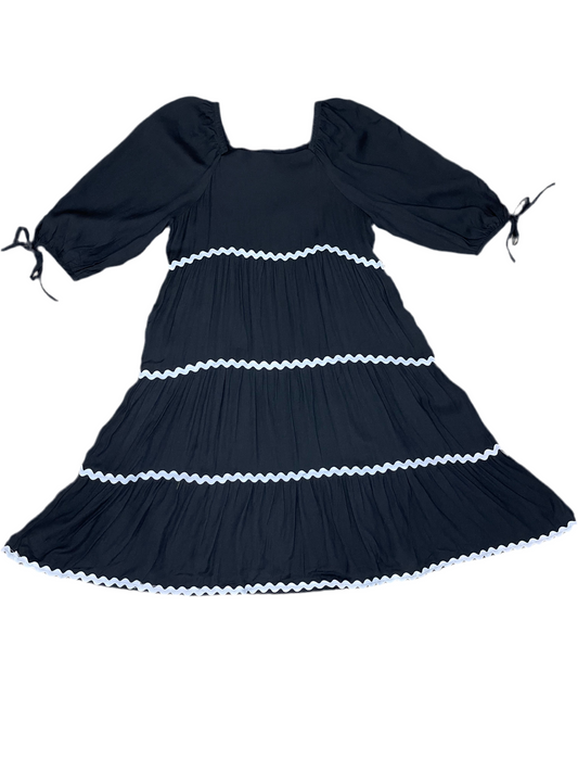 Ric Rac Trimmed Square Neck Dress