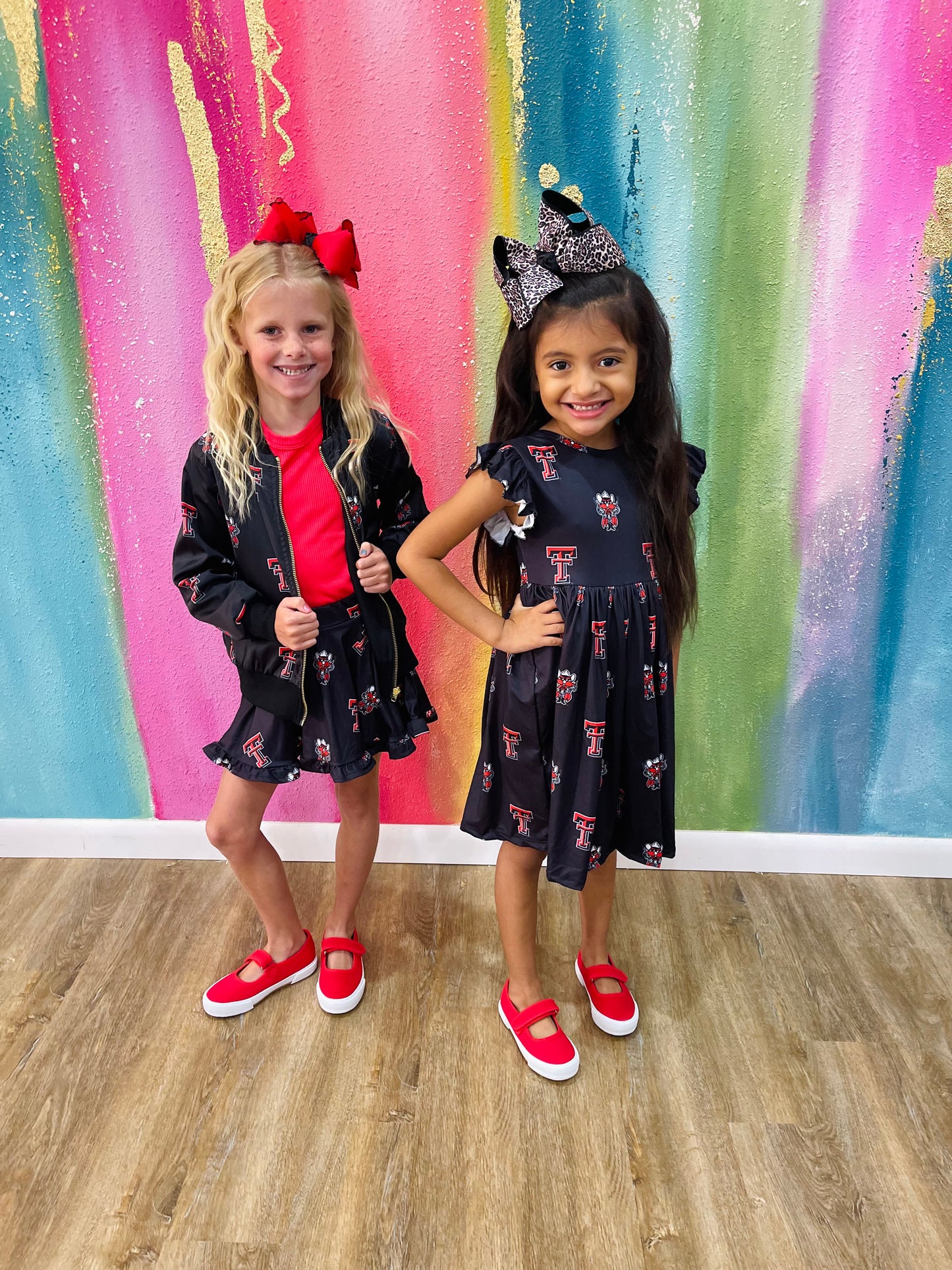Texas Tech Red Raider Flutter Twirl Dress | Black
