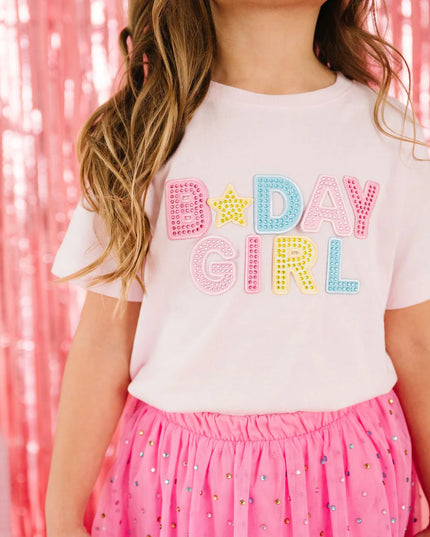 Birthday Girl Rhinestone Patch Tee