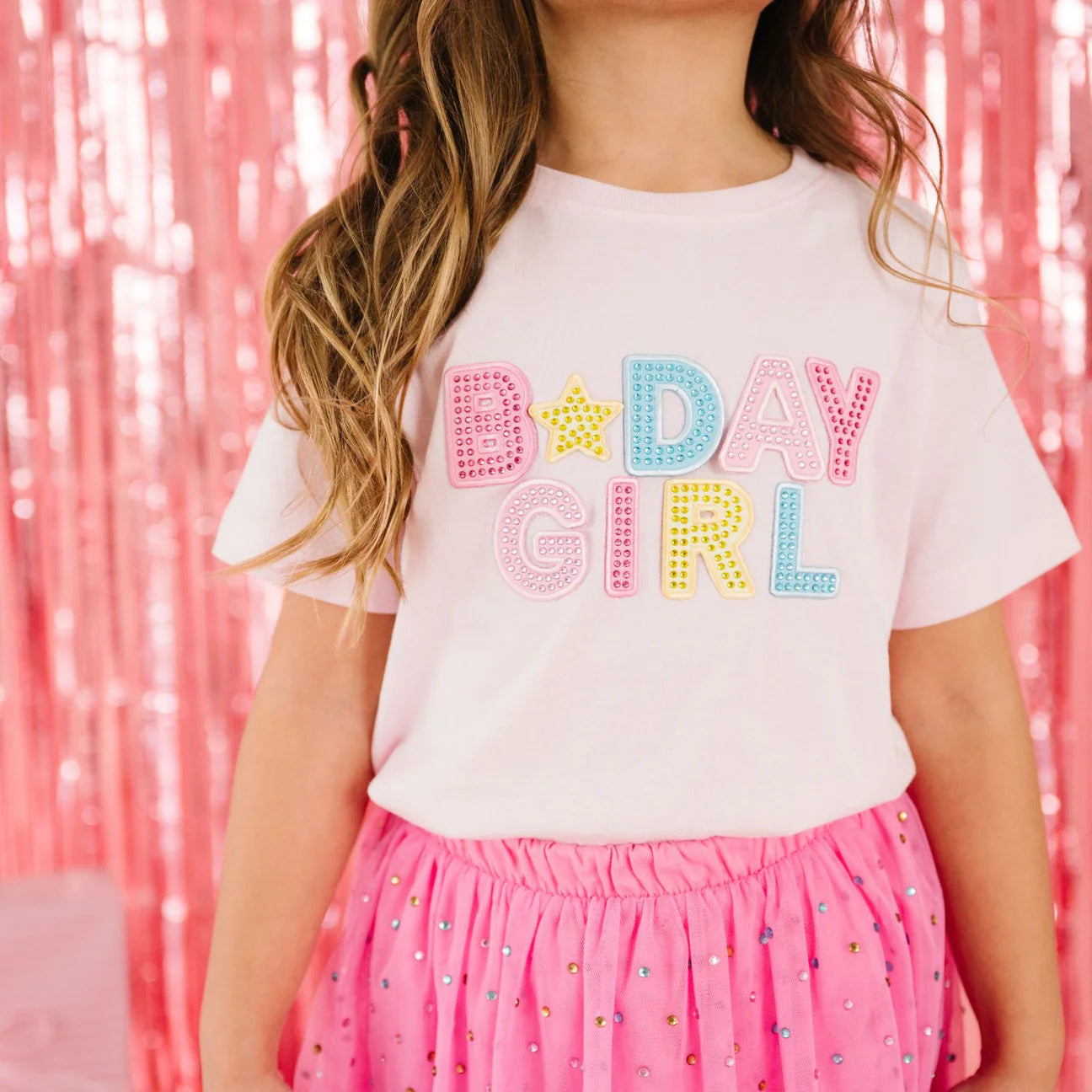 Birthday Girl Rhinestone Patch Tee
