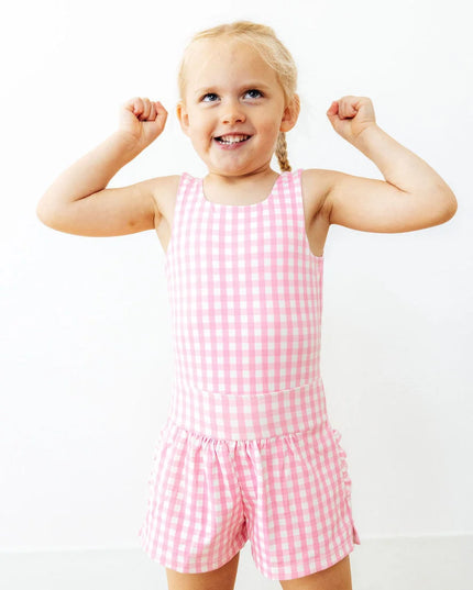 Go-Getter Gingham Active Romper