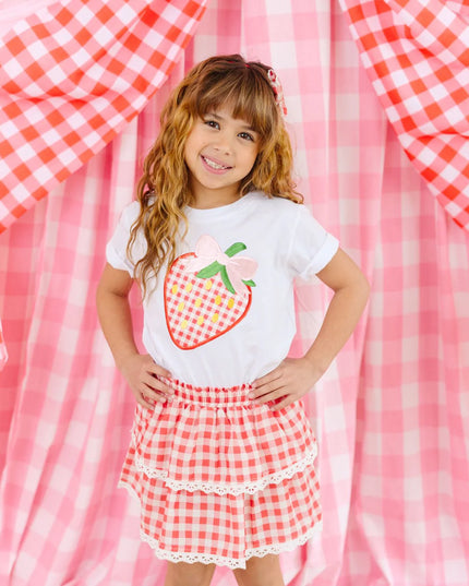 Red Gingham Skort