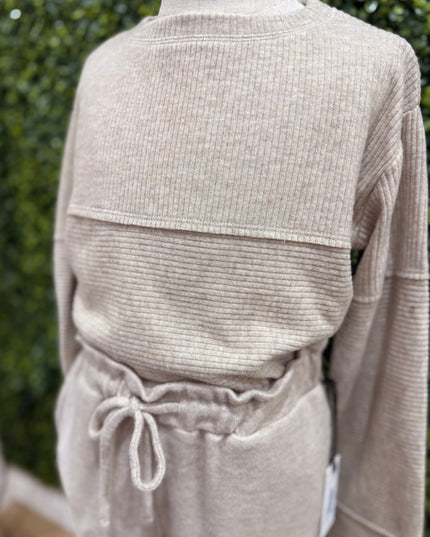 Cozy Ribbed Long Sleeve | Latte