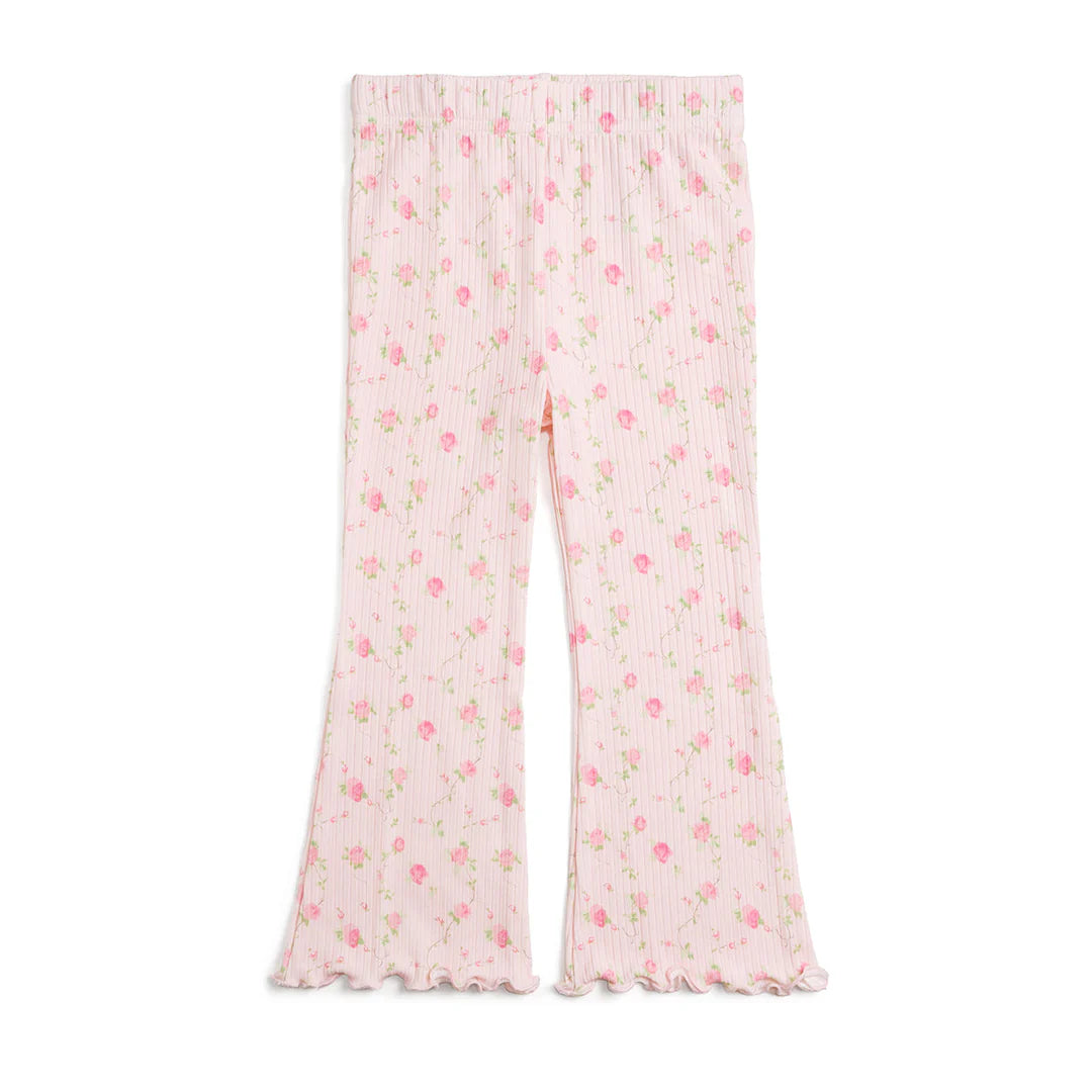 Pink Rose Flare Leggings
