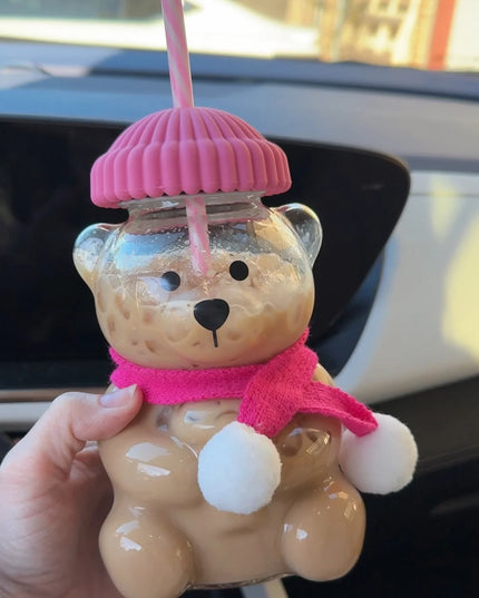 Honey Bear Latte Glass Cups