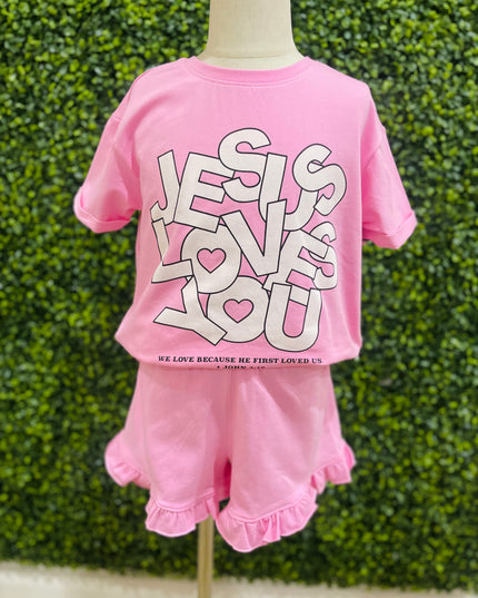 Jesus Loves You Tee | Pink
