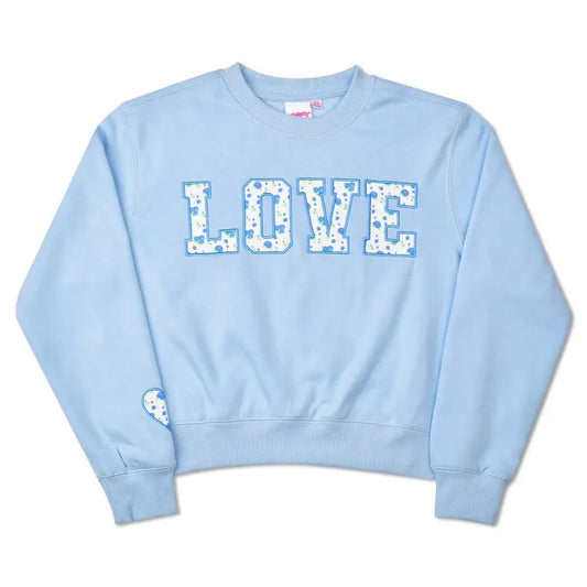 Blue Floral Sweatshirt