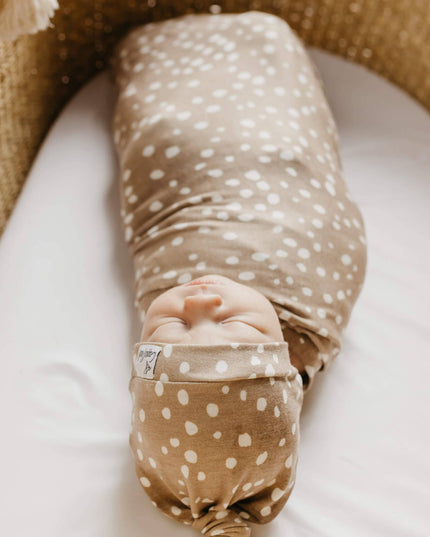 Knit Swaddle Blanket - Fawn