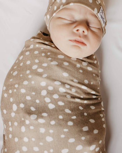 Knit Swaddle Blanket - Fawn