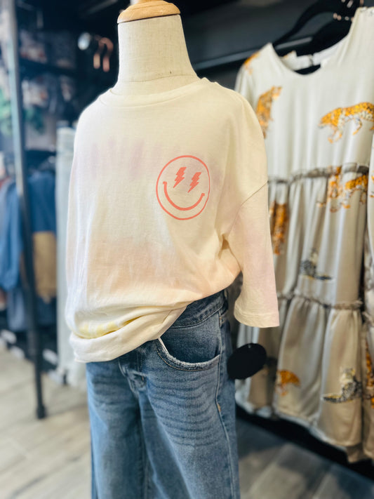 Smiley Tie Dye Oversized Tee