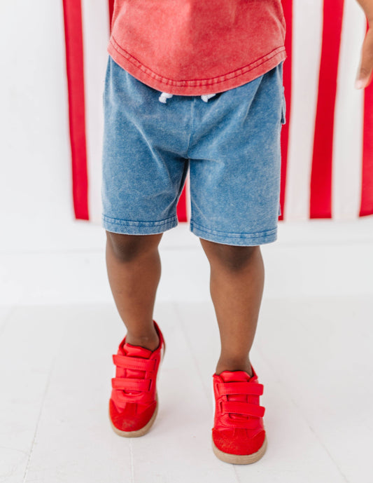 Navy Vintage Cargo Shorts | JUNE 10
