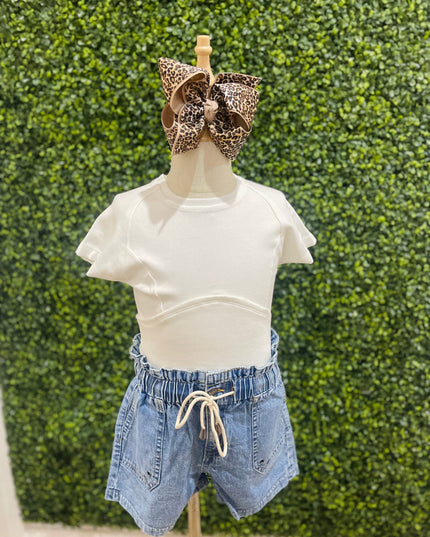 Cap Sleeve Tee | Ecru