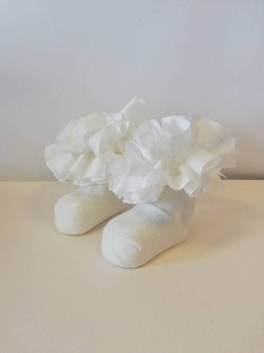 Ruffle Socks | Ivory
