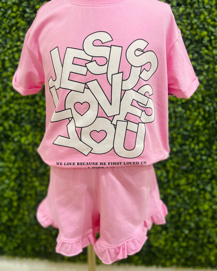 Jesus Loves You Tee | Pink