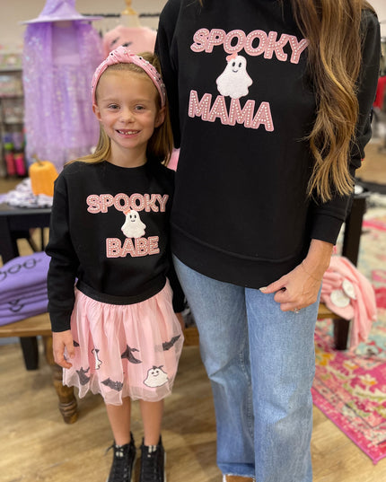 Spooky Mama Patch Halloween Sweatshirt