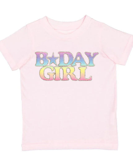 Pastel Rainbow B-Day Patch Short Sleeve T-Shirt