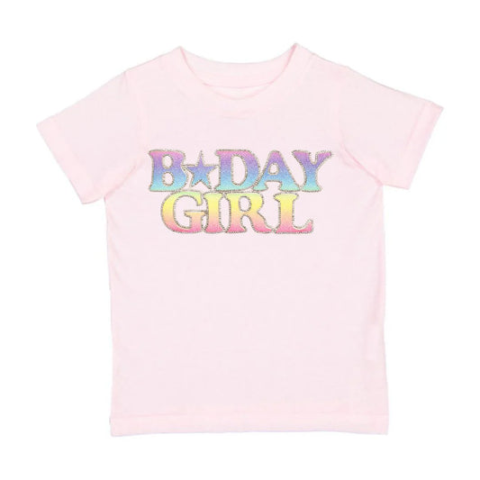 Pastel Rainbow B-Day Patch Short Sleeve T-Shirt