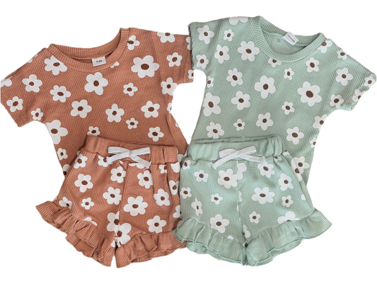 Waffle Ruffle Daisy Set | 2 Colors