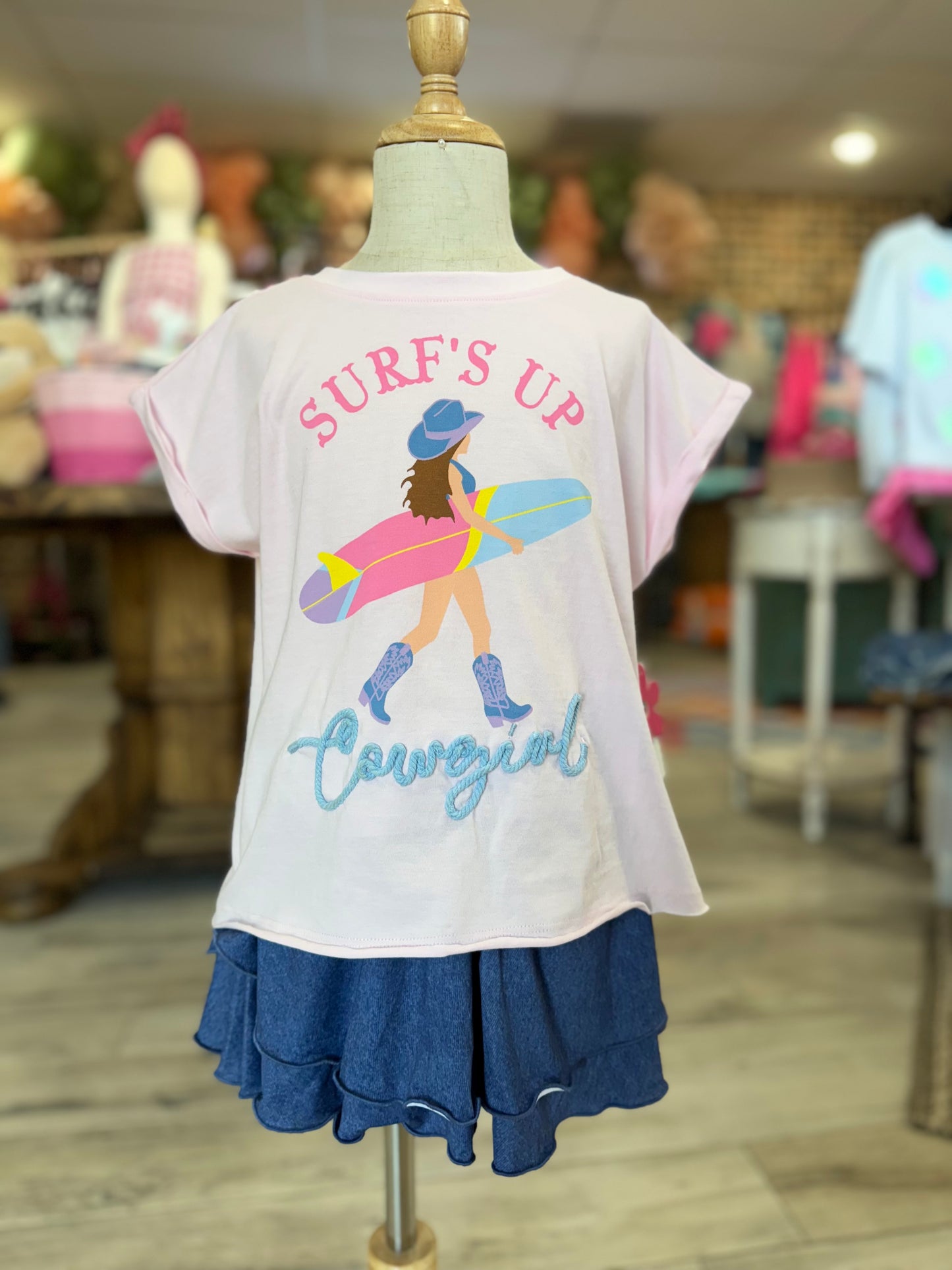Surf’s Up Cowgirl Boxy Tee