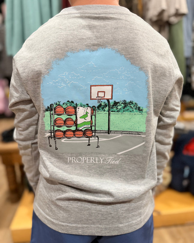 Basketball LS | Light Heather Grey