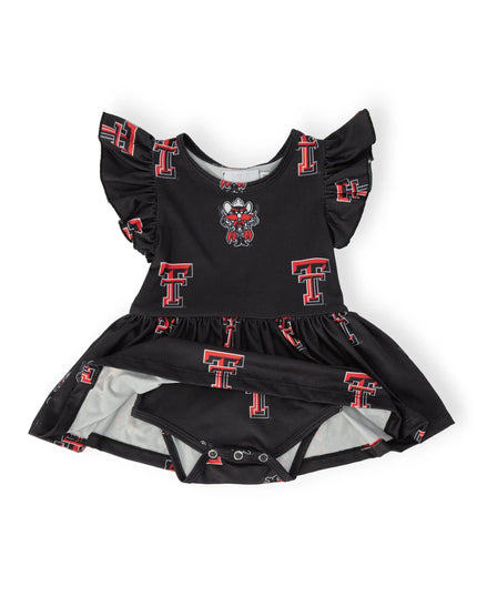 Texas Tech Raider Red Flutter Twirl Dress | Black