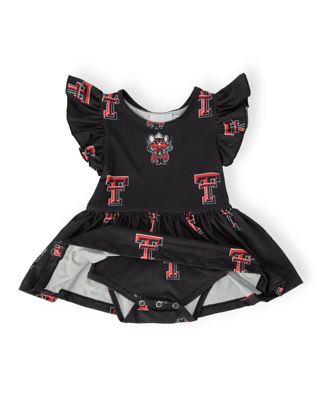 Texas Tech Raider Red Flutter Twirl Dress | Black
