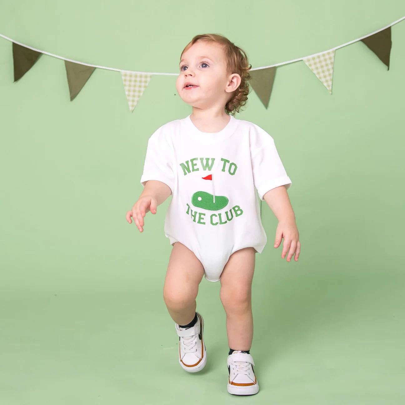 New To The Club Romper | White