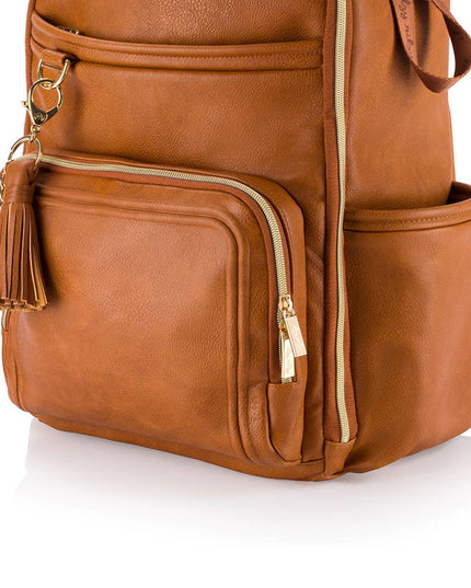 Cognac Boss Plus™ Backpack Diaper Bag
