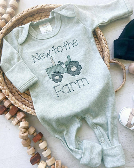 New To The Farm Romper | Sage