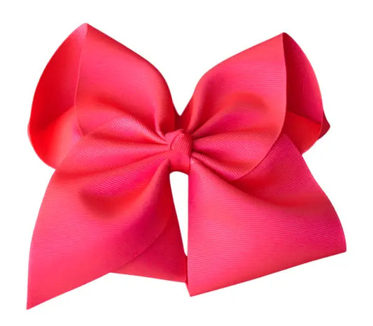 6” Solid Grosgrain Bow | Neon Pink