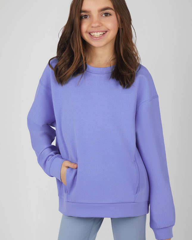 Soft Scuba Zuri Crew Neck Everyday Sweatshirt | Persian Jewel