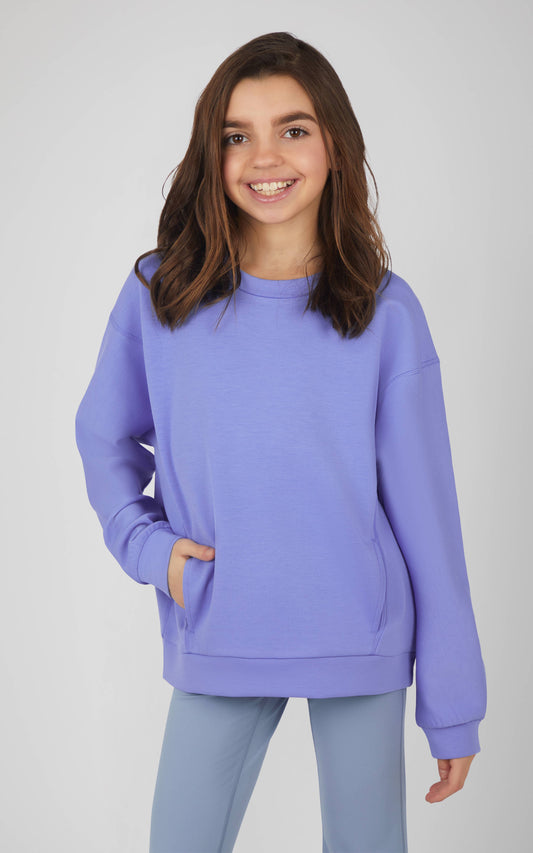 Soft Scuba Zuri Crew Neck Everyday Sweatshirt | Persian Jewel