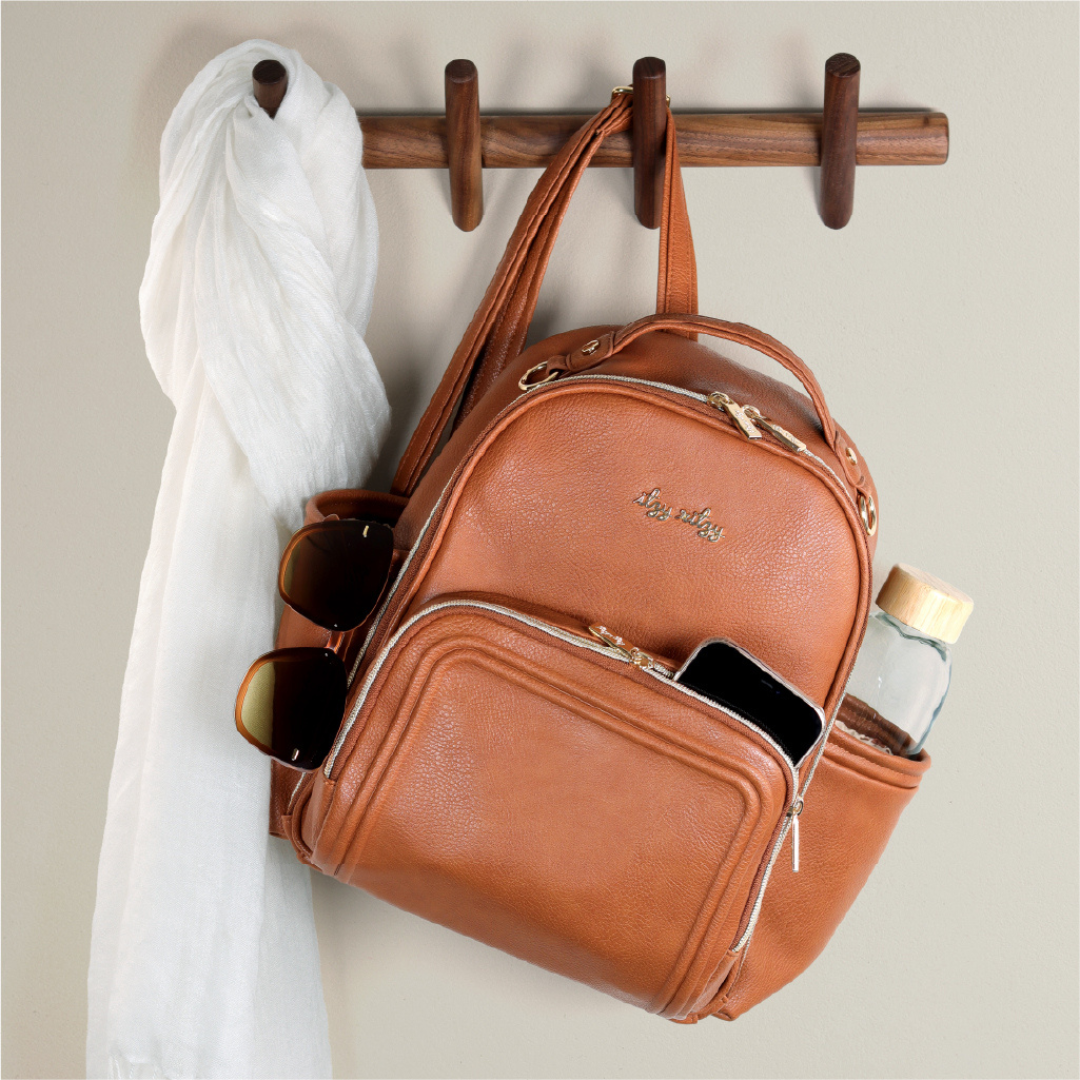 Mini Plus Diaper Bag Backpack | Cognac