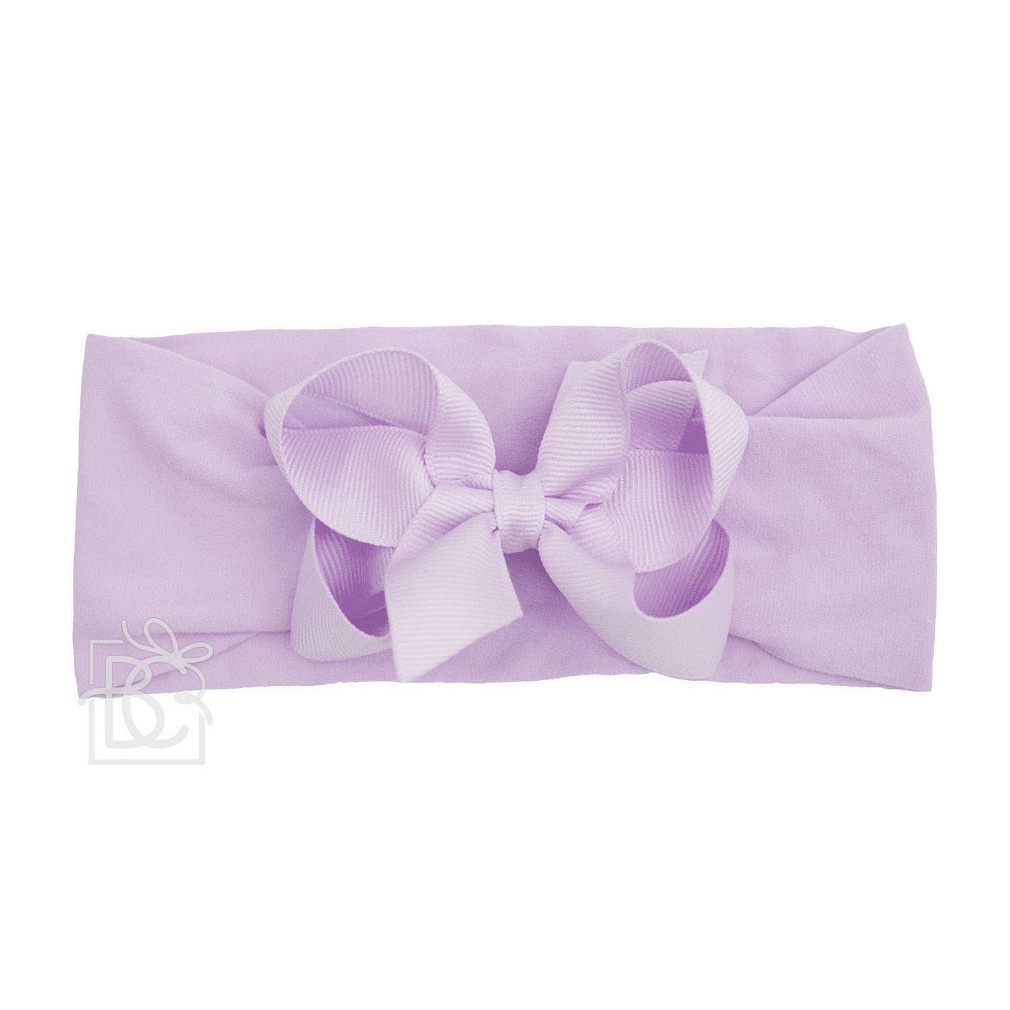 WIDE PANTYHOSE HEADBAND W/CLASSIC GROSGRAIN BOW: ROYAL BLUE / 3+ Months / 4.5" Large