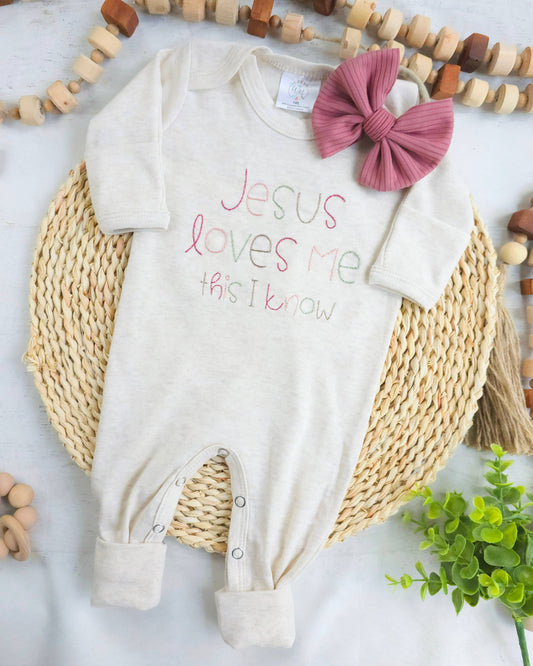 Jesus Loves Me Newborn Romper