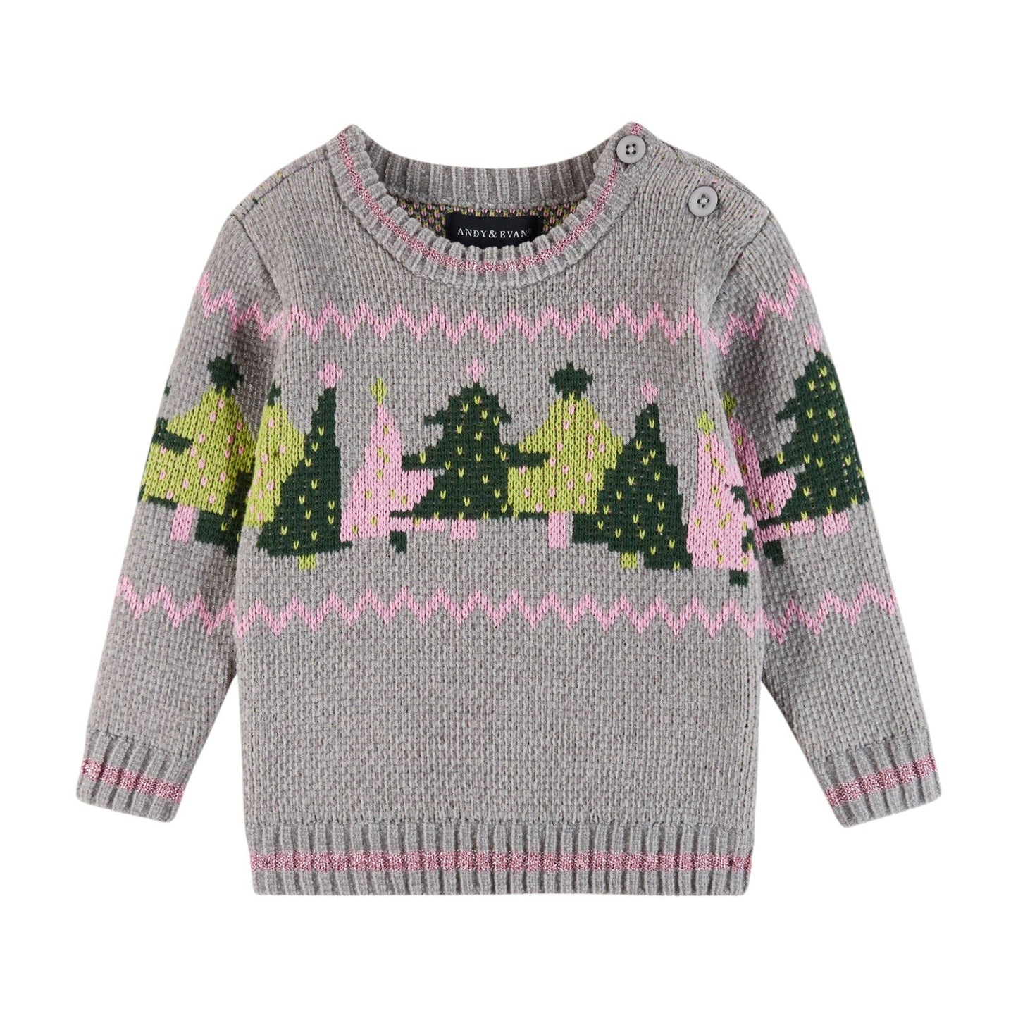 Infant Chenille Sweater & Knit Pant Set + Headband