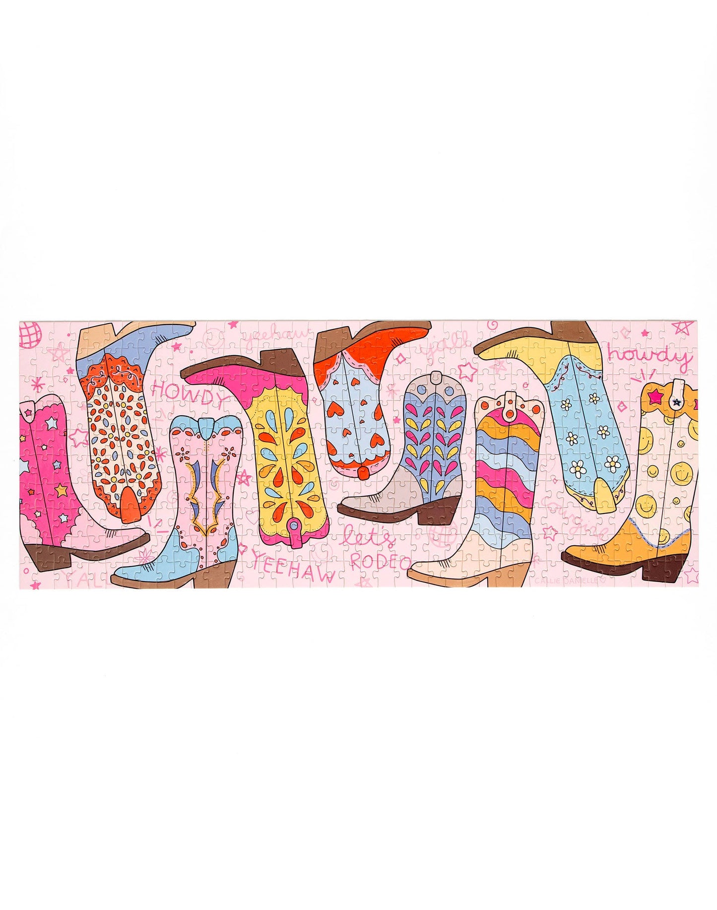 Western Cowgirl Boots - 400 Piece Panoramic Puzzle