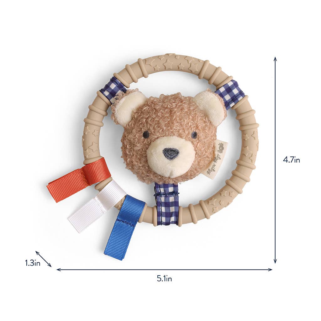 Itzy Ring Pal™ - Teething Ring with Plush Character: Red Tomato
