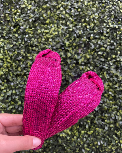 Fuschia Sequin Knot Headband