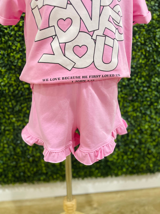 Ruffle Shorts | Pink
