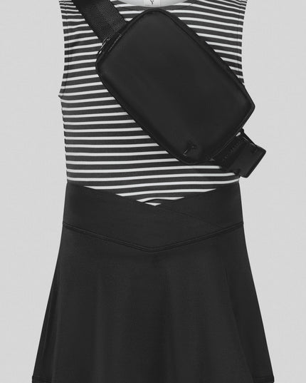 Activewear Tank + Crossover Skort + Belt Bag | Black