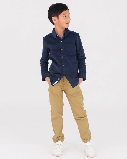 Boys Dark Khaki Jogger Pants