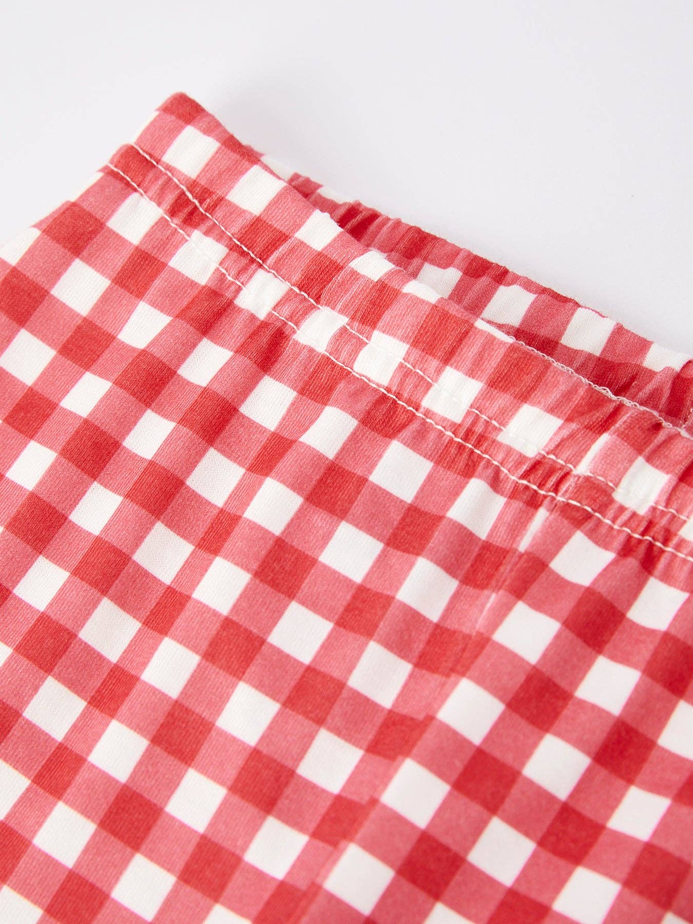 Christmas Smocking Embroidery Plaid Outfit Set