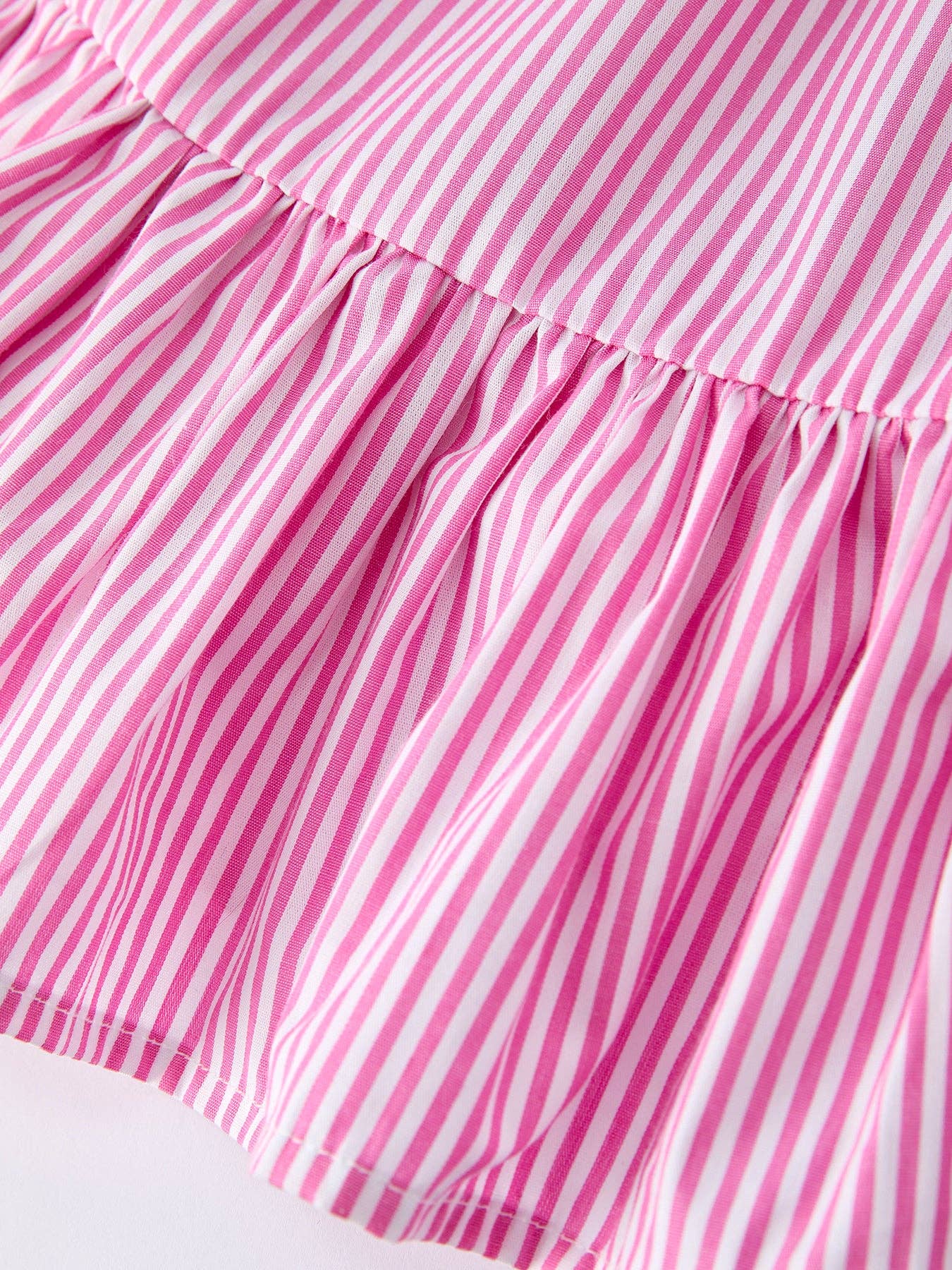 Summer Stripe Bow Ruffle Dress | Pink